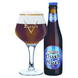 Bush X-mas bottle & glass