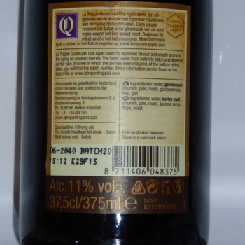 Exclusive La Trappe Oak Aged Batch 20