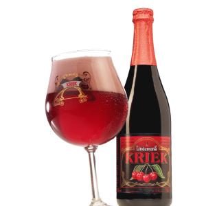 Lindemans Kriek Bottle & Glass